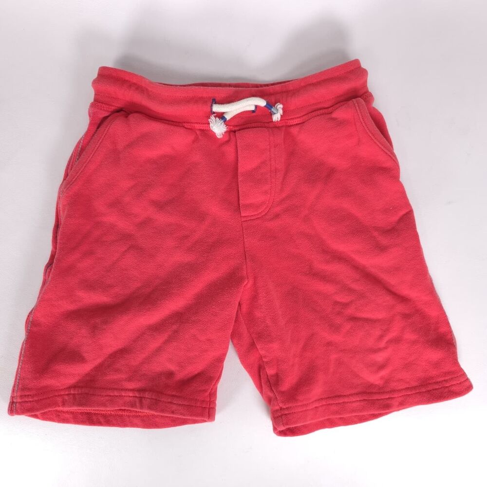 Mini‎ BODEN Boys Red Cotton Sweet Shorts MEDIUM Drawstring Pockets Casual